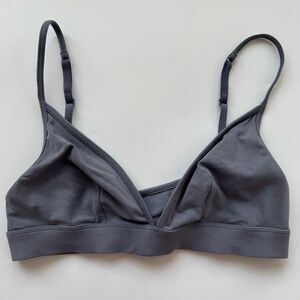 KOTN Organic Cotton Navy Blue Gray Comfort Bralette Women’s Size Small